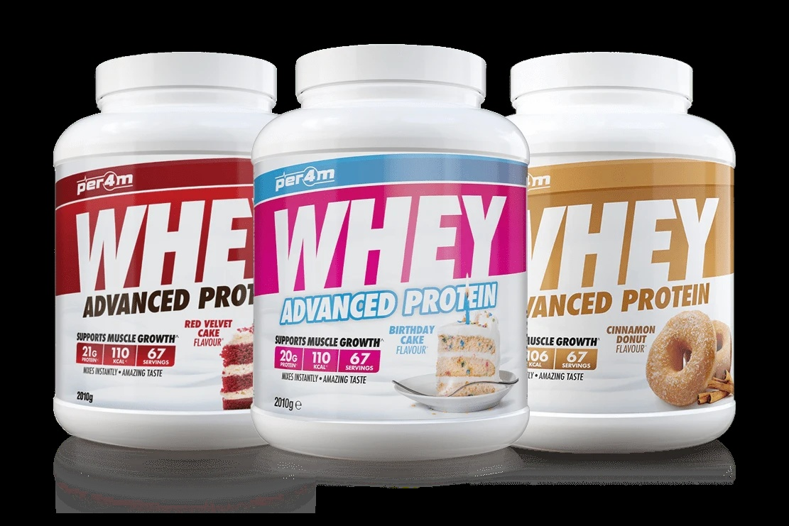 Per4m Advanced Protein whey tubs